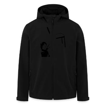 Stuhltanz - Schatzi schenk mir ein Foto - Recycelte Männer Softshell-Jacke von Stanley/Stella - Schwarz - Vorne - AI Model Male 185 light (185cm)