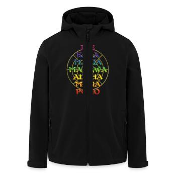 Die 7 Huna Prinzipien / Eye Of Kanaloa - Recycelte Männer Softshell-Jacke von Stanley/Stella - Schwarz - Vorne - AI Model Male 185 light (185cm)