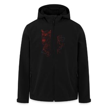Fld.) Majo Devil Spltr-F - Recycelte Männer Softshell-Jacke von Stanley/Stella - Schwarz - Vorne - AI Model Male 185 light (185cm)
