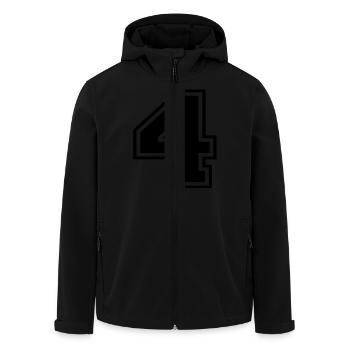 4 - Veste softshell homme en polyester recyclé Stanley/Stella - noir - Devant - AI Model Male 185 light (185cm)
