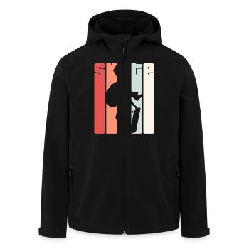 Rétro skateboard de patinage Skate Skateboard - Veste softshell homme en polyester recyclé Stanley/Stella - noir - Devant - AI Model Male 185 light (185cm)
