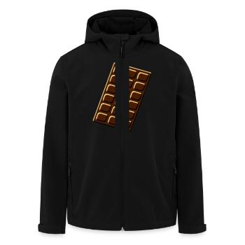 chocolate - Recycelte Männer Softshell-Jacke von Stanley/Stella - Schwarz - Vorne - AI Model Male 185 light (185cm)