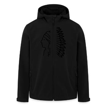 indianer - Recycelte Männer Softshell-Jacke von Stanley/Stella - Schwarz - Vorne - AI Model Male 185 light (185cm)