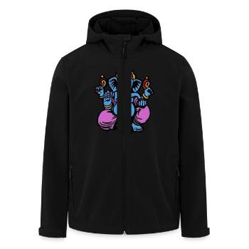 ganesh zen india god of india yoga zen - Veste softshell homme en polyester recyclé Stanley/Stella - noir - Devant - AI Model Male 185 light (185cm)