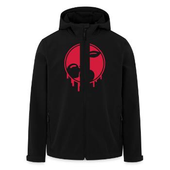 cherry_graffiti_hi1 - Recycelte Männer Softshell-Jacke von Stanley/Stella - Schwarz - Vorne - AI Model Male 185 light (185cm)
