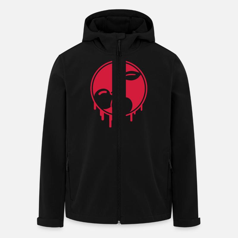 cherry_graffiti_hi1 - Recycelte Männer Softshell-Jacke von Stanley/Stella - Schwarz