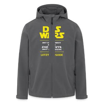 Das wars mit der Arbeit - Recycelte Männer Softshell-Jacke von Stanley/Stella - Schwarz - Vorne - AI Model Male 185 light (185cm)
