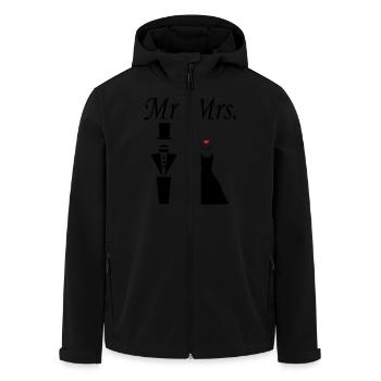 mrmrs_222 - Recycelte Männer Softshell-Jacke von Stanley/Stella - Schwarz - Vorne - AI Model Male 185 light (185cm)