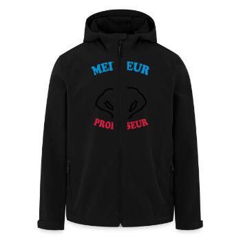 Meilleur professeur - Veste softshell homme en polyester recyclé Stanley/Stella - noir - Devant - AI Model Male 185 light (185cm)