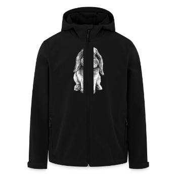 Buddy - Men’s Recycled Softshell Jacket by Stanley/Stella - black - Front - AI Model Male 185 light (185cm)