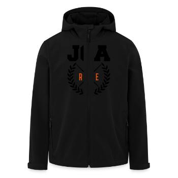 jga crew - Recycelte Männer Softshell-Jacke von Stanley/Stella - Schwarz - Vorne - AI Model Male 185 light (185cm)