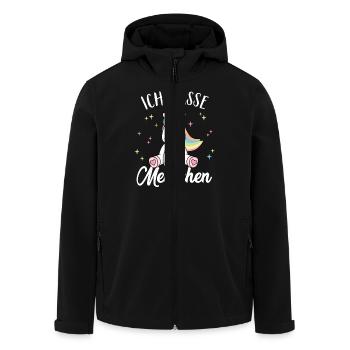 Je déteste les gens Licorne humour drôle de sweet - Veste softshell homme en polyester recyclé Stanley/Stella - noir - Devant - AI Model Male 185 light (185cm)