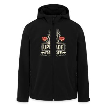Grill T-Shirt Spruch Beef Is The Perfect Upgrade - Recycelte Männer Softshell-Jacke von Stanley/Stella - Schwarz - Vorne - AI Model Male 185 light (185cm)