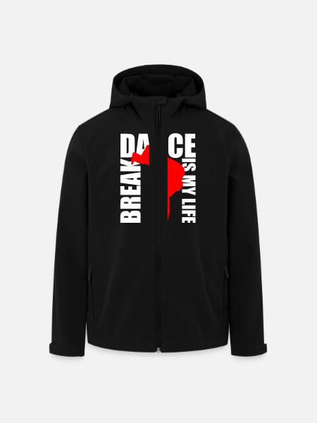 break dance is my life - Veste softshell homme en polyester recyclé Stanley/Stella - noir
