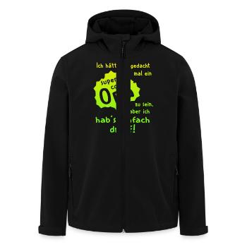 Opa - Super Cool - Recycelte Männer Softshell-Jacke von Stanley/Stella - Schwarz - Vorne - AI Model Male 185 light (185cm)