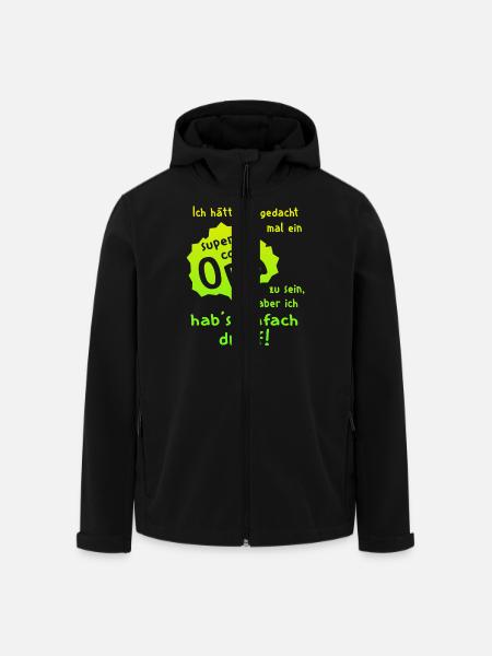 Opa - Super Cool - Recycelte Männer Softshell-Jacke von Stanley/Stella - Schwarz