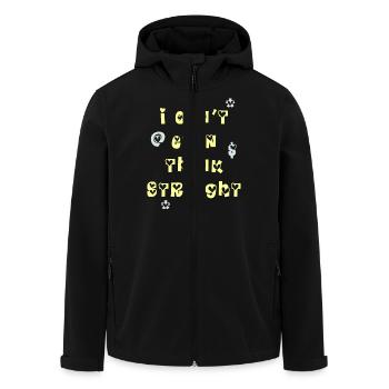 Ich kann nicht einmal gerade Żółty Yellow Love denken - Recycelte Männer Softshell-Jacke von Stanley/Stella - Schwarz - Vorne - AI Model Male 185 light (185cm)