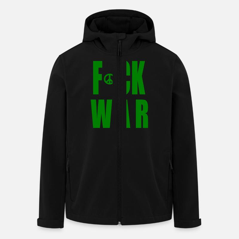 Fuck war - Recycelte Männer Softshell-Jacke von Stanley/Stella - Schwarz