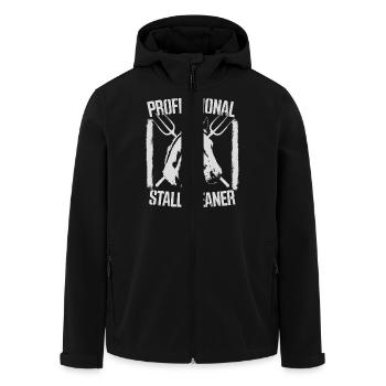 Humorvolles Design für Stallarbeit - Recycelte Männer Softshell-Jacke von Stanley/Stella - Schwarz - Vorne - AI Model Male 185 light (185cm)