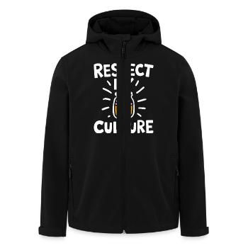 Kombucha Lover Design - Men’s Recycled Softshell Jacket by Stanley/Stella - black - Front - AI Model Male 185 light (185cm)