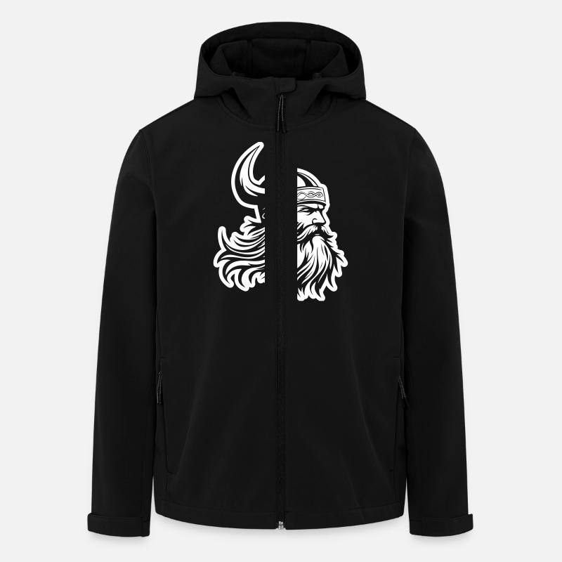 Tête de Viking - Veste softshell homme en polyester recyclé Stanley/Stella - noir