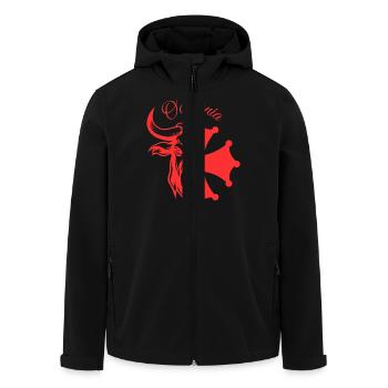 OCCITÀNIA TAUREAU - Veste softshell homme en polyester recyclé Stanley/Stella - noir - Devant - AI Model Male 185 light (185cm)