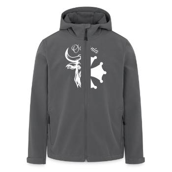 OCCITÀNIA TAUREAU BLANC - Veste softshell homme en polyester recyclé Stanley/Stella - charbon - Devant - AI Model Male 185 light (185cm)