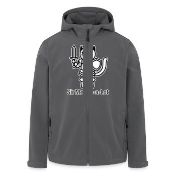 Cat Knight in shining armor-Sir Meows a lot design - Men’s Recycled Softshell Jacket by Stanley/Stella - anthracite - Front - AI Model Male 185 light (185cm)