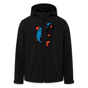 Blue fish - Veste softshell homme en polyester recyclé Stanley/Stella - noir - Devant - AI Model Male 185 light (185cm)