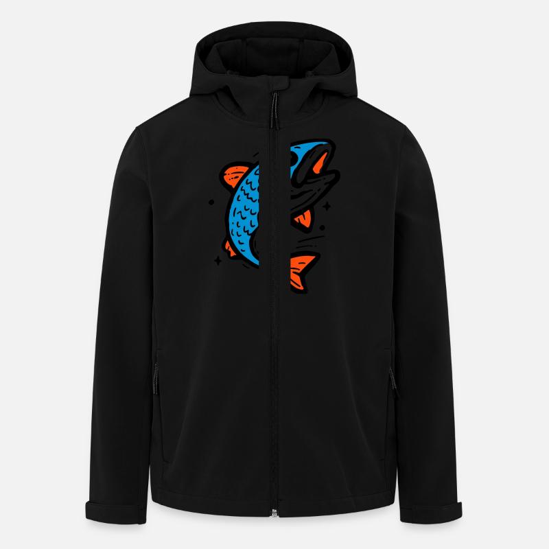 Blue fish - Veste softshell homme en polyester recyclé Stanley/Stella - noir