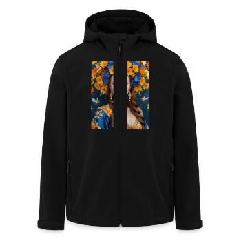 Femme - Veste softshell homme en polyester recyclé Stanley/Stella - noir - Devant - AI Model Male 185 light (185cm)