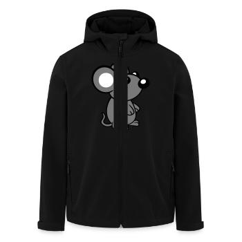 souris souris mignon petit rat rongeur amical - Veste softshell homme en polyester recyclé Stanley/Stella - noir - Devant - AI Model Male 185 light (185cm)