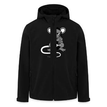 Maus DJ Sonnenbrille Kopfhörer Party Feiern Musik - Recycelte Männer Softshell-Jacke von Stanley/Stella - Schwarz - Vorne - AI Model Male 185 light (185cm)