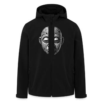 Maske - Recycelte Männer Softshell-Jacke von Stanley/Stella - Schwarz - Vorne - AI Model Male 185 light (185cm)
