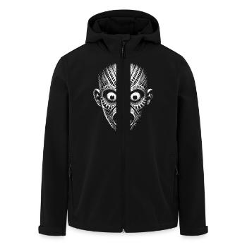 Maske - Recycelte Männer Softshell-Jacke von Stanley/Stella - Schwarz - Vorne - AI Model Male 185 light (185cm)