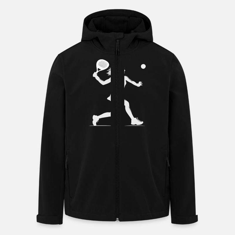 Padel-Spielerseite weiß - Recycelte Männer Softshell-Jacke von Stanley/Stella - Schwarz