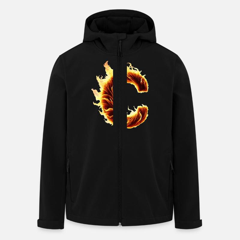 buchstabe c flammen - Recycelte Männer Softshell-Jacke von Stanley/Stella - Schwarz