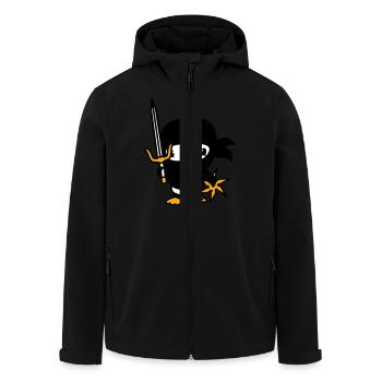 Oiseau Ninja Combattant Assassin Épée Ninja Star - Veste softshell homme en polyester recyclé Stanley/Stella - noir - Devant - AI Model Male 185 light (185cm)