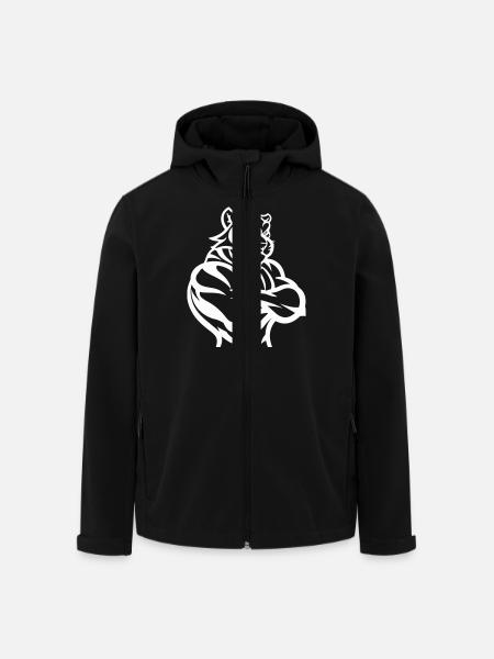tiger - Recycelte Männer Softshell-Jacke von Stanley/Stella - Schwarz