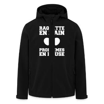 Raquette en main Ping Pong ping pong ping-pong - Veste softshell homme en polyester recyclé Stanley/Stella - noir - Devant - AI Model Male 185 light (185cm)
