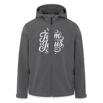 Team Jesus Christlich Spruch - Recycelte Männer Softshell-Jacke von Stanley/Stella - Schwarz - Vorne - AI Model Male 185 light (185cm)