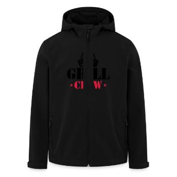 Grill Crew Grilling - Men’s Recycled Softshell Jacket by Stanley/Stella - black - Front - AI Model Male 185 light (185cm)