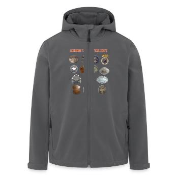 Permis de vivre le passé - Veste softshell homme en polyester recyclé Stanley/Stella - noir - Devant - AI Model Male 185 light (185cm)