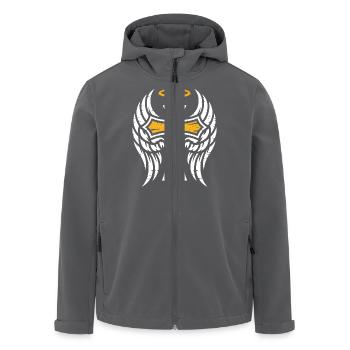 Christliches Kreuz Christentum Jesus Gott Religion - Recycelte Männer Softshell-Jacke von Stanley/Stella - Anthrazit - Vorne - AI Model Male 185 light (185cm)
