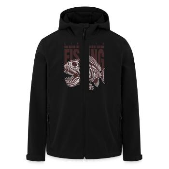 Fishing Skull – Skeleton Fish for Hardcore Fans - Men’s Recycled Softshell Jacket by Stanley/Stella - black - Front - AI Model Male 185 light (185cm)