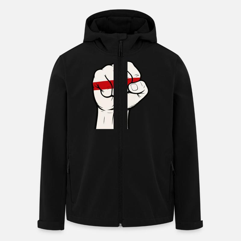 faust england - Recycelte Männer Softshell-Jacke von Stanley/Stella - Schwarz