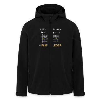 Lies zwischen den Fugen - Recycelte Männer Softshell-Jacke von Stanley/Stella - Schwarz - Vorne - AI Model Male 185 light (185cm)