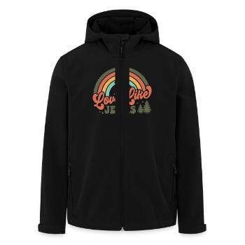 Love like jesus - Recycelte Männer Softshell-Jacke von Stanley/Stella - Schwarz - Vorne - AI Model Male 185 light (185cm)