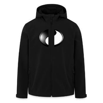 Yin Yang 3D - Recycelte Männer Softshell-Jacke von Stanley/Stella - Schwarz - Vorne - AI Model Male 185 light (185cm)