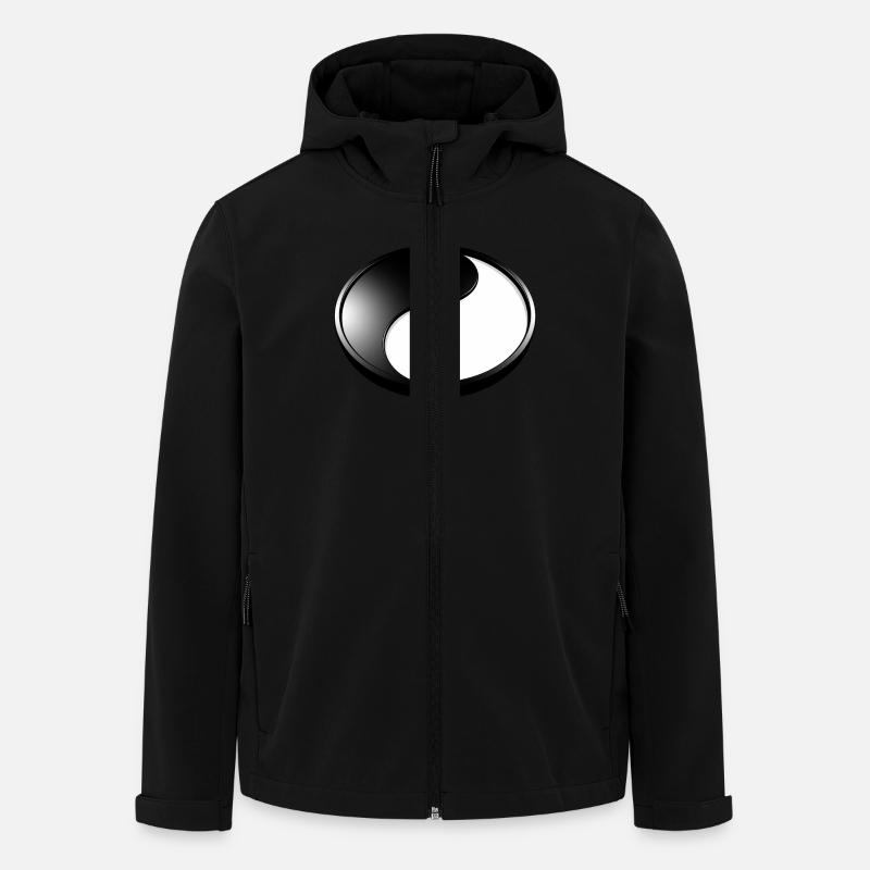 Yin Yang 3D - Veste softshell homme en polyester recyclé Stanley/Stella - noir